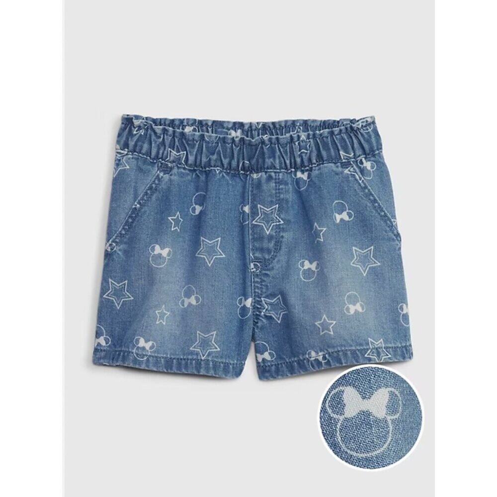babyGap | Disney Minnie Mouse Denim Pull-On Shorts with Washwell Size 3